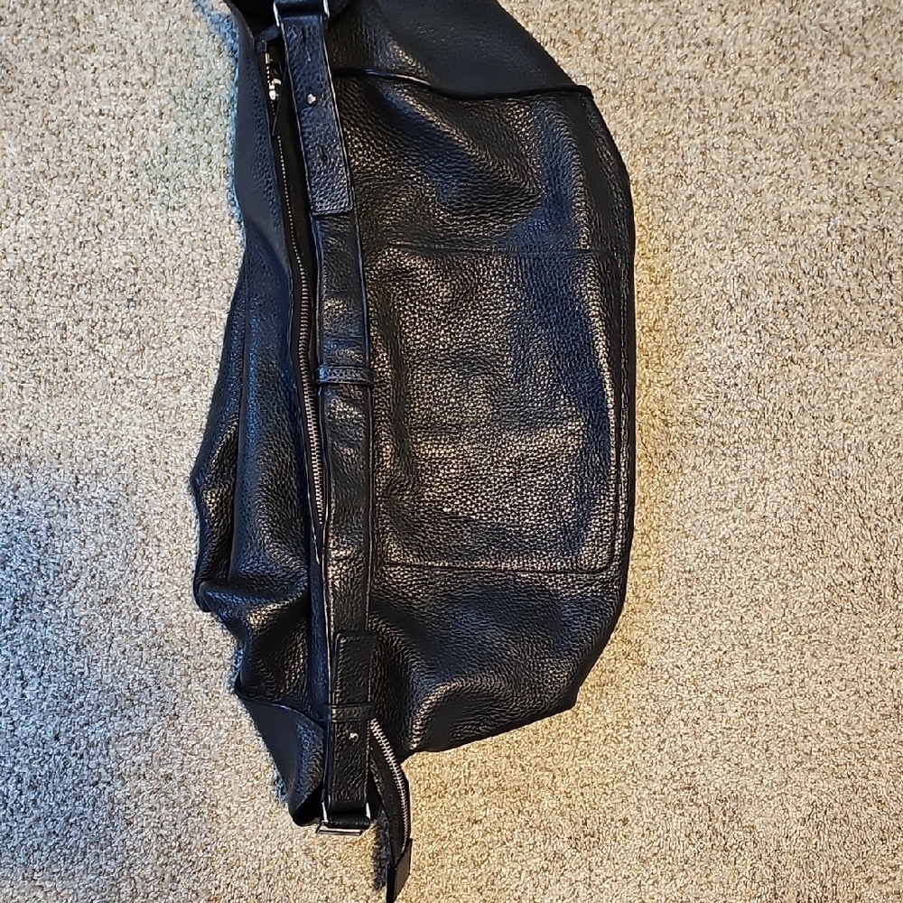 All Saints Black Leather Hobo Bag - Picture 5 of 6